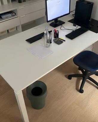 Tavolo scrivania XL bianco artigianale moderno