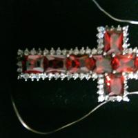 collana in argento cm 40 croce cm 6 