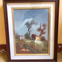 Quadro DIPINTO ANTONIO PONTICELLI Napoli Cornice 