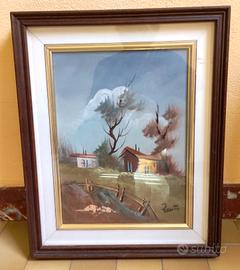 Quadro DIPINTO ANTONIO PONTICELLI Napoli Cornice 