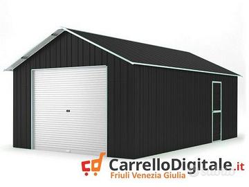 Baracca cantiere box 438x724 con saracinesca nero