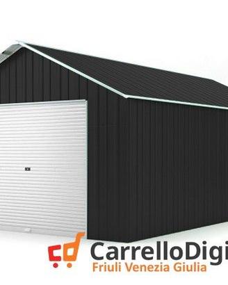 Baracca cantiere box 438x724 con saracinesca nero