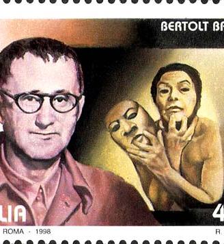 Francobollo Bertolt Brecht 450 lire