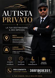 Autista privato per brevi e lunghe percorrenze