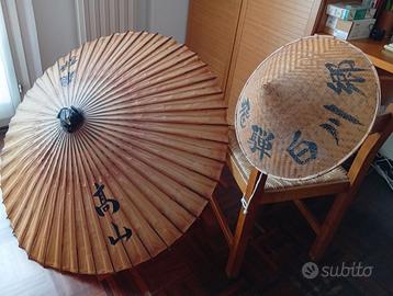 Ombrello + cappello in bambù originale giapponese