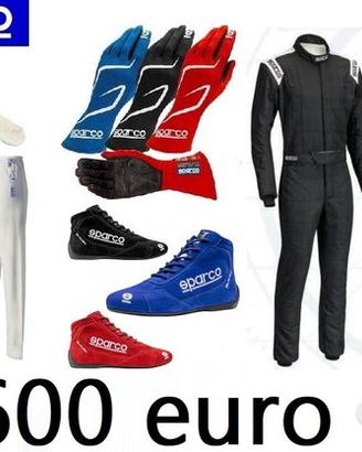 KIT ABBIGLIAMENTO PILOTA SPARCO nuovo FIA 88562000