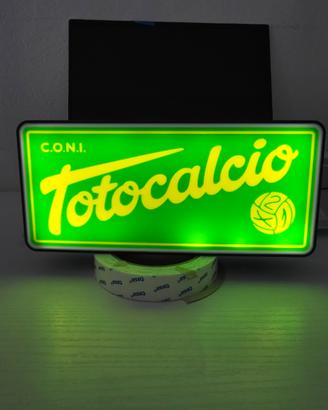 lightbox Totocalcio, stampata in 3D