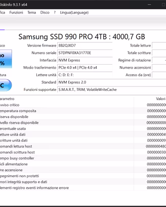 SSD Samsung 990 PRO 4TB NVMe PCle 4.0 34 ore