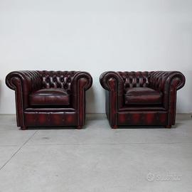 Coppia di poltrone chesterfield club...  chester 