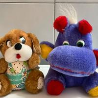 Coppia di peluche vintage anni '90