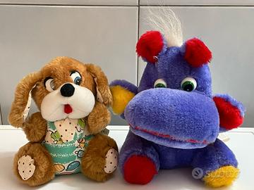 Coppia di peluche vintage anni '90