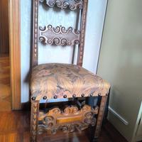 Sedia antica neorinascimentale