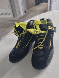 Scarpe per moto Sidi Gas in  nero e giallo fluo