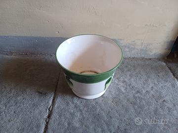Vaso in ceramica decorato  – stile rustico