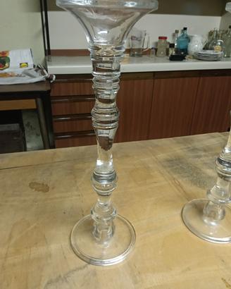 candelabri in vetro 