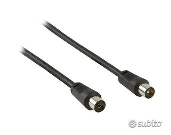 Cavo TV antenna maschio / femmina nero