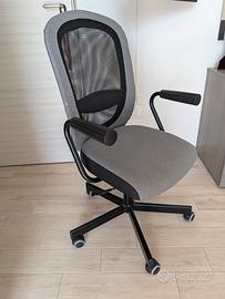 Sedia da ufficio ergonomica con braccioli 