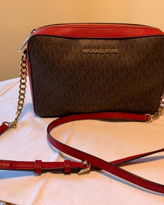 Borsa Michael Kors - Logo MK e Dettagli Rossi