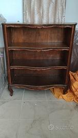 libreria bassa etagere stile luigi XV legno mosso