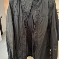 Giacca impermeabile con cappuccio blu Anisette