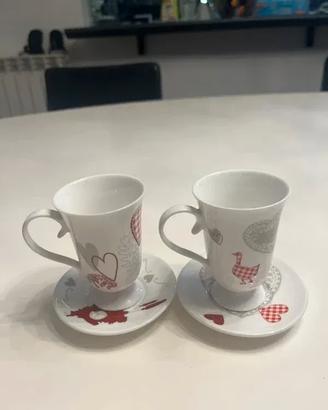 Set di due tazzine caffè della brandani nuove