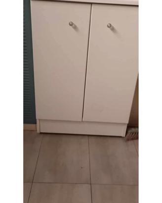 Mobile Lavatoio Lavanderia Bianco con Vasca e Asse