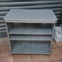 Mobile TV Grigio con Ripiano Girevole - 81x52x77cm