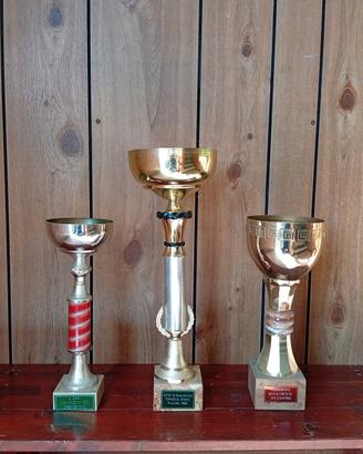 3 coppe vintage tennis Crescentino 1990