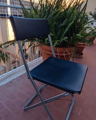 Coppia Sedie da Esterno Pieghevoli IKEA – Nere