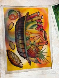 Tela africana in sabbia realizzata a mano