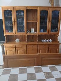 sala pranzo con tavolo e sedie/ panca legno 100%