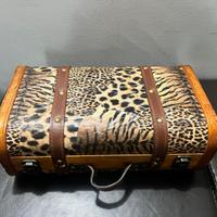 Valigetta vintage decorativa stile animalier baule