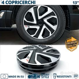 4 Copricerchi per OPEL 13'' Silver e Nere ST