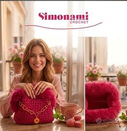 Mini Clutch Gioiello In Ecopelliccia E Fettuccia 