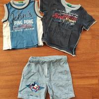 Pantaloncini Disney bambino e due magliette 12 mes