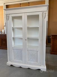 Vetrina in legno nuova bianca