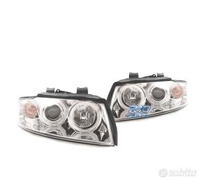 FARI PER AUDI A4 B6 00-04 ANGEL EYES CCFL FONDO CR