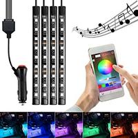 Kit da 4 luci decorative a led rgb per interni aut
