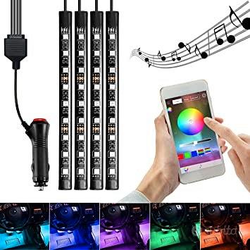 Kit da 4 luci decorative a led rgb per interni aut