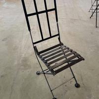 Sedie vintage in metallo pieghevoli