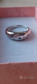 Anello in argento misura 56 stelle e luna