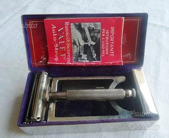 Scatola rasoio barba da viaggio fregi San Pellegr