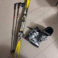 sci + bastoni da sci + scarponi