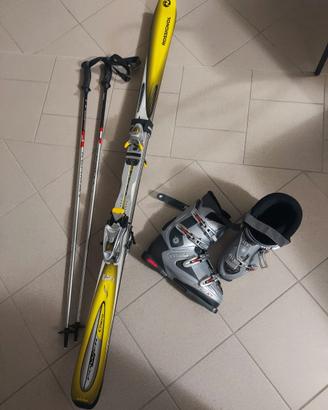 sci + bastoni da sci + scarponi