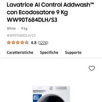 Lavatrice AI Control  9 Kg WWOT684DLH