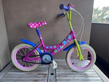 Bici bambina Minnie 14” con rotelle