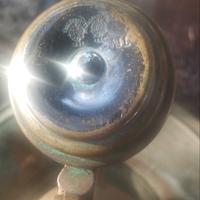 braciere con brocca in ottone 