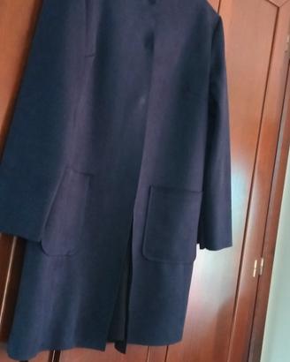 Giacca/Soprabito Blu tessuto Suede 