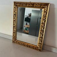 Specchiera rettangolare dorato vintage