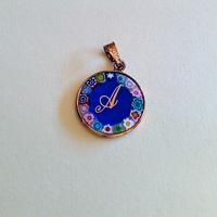 Ciondolo placcato oro 24Kt Murrina con iniziale A